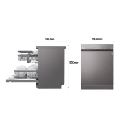 LG Lavavajillas LG QuadWash™, Inox antihuellas, clasificación E, y tercera bandeja , DF325FP