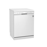 LG Lavavajillas LG QuadWash™, Blanco, clasificación E y tercera bandeja , DF325FW