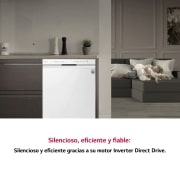 LG Lavavajillas LG QuadWash™, Blanco, clasificación E y tercera bandeja , DF325FW