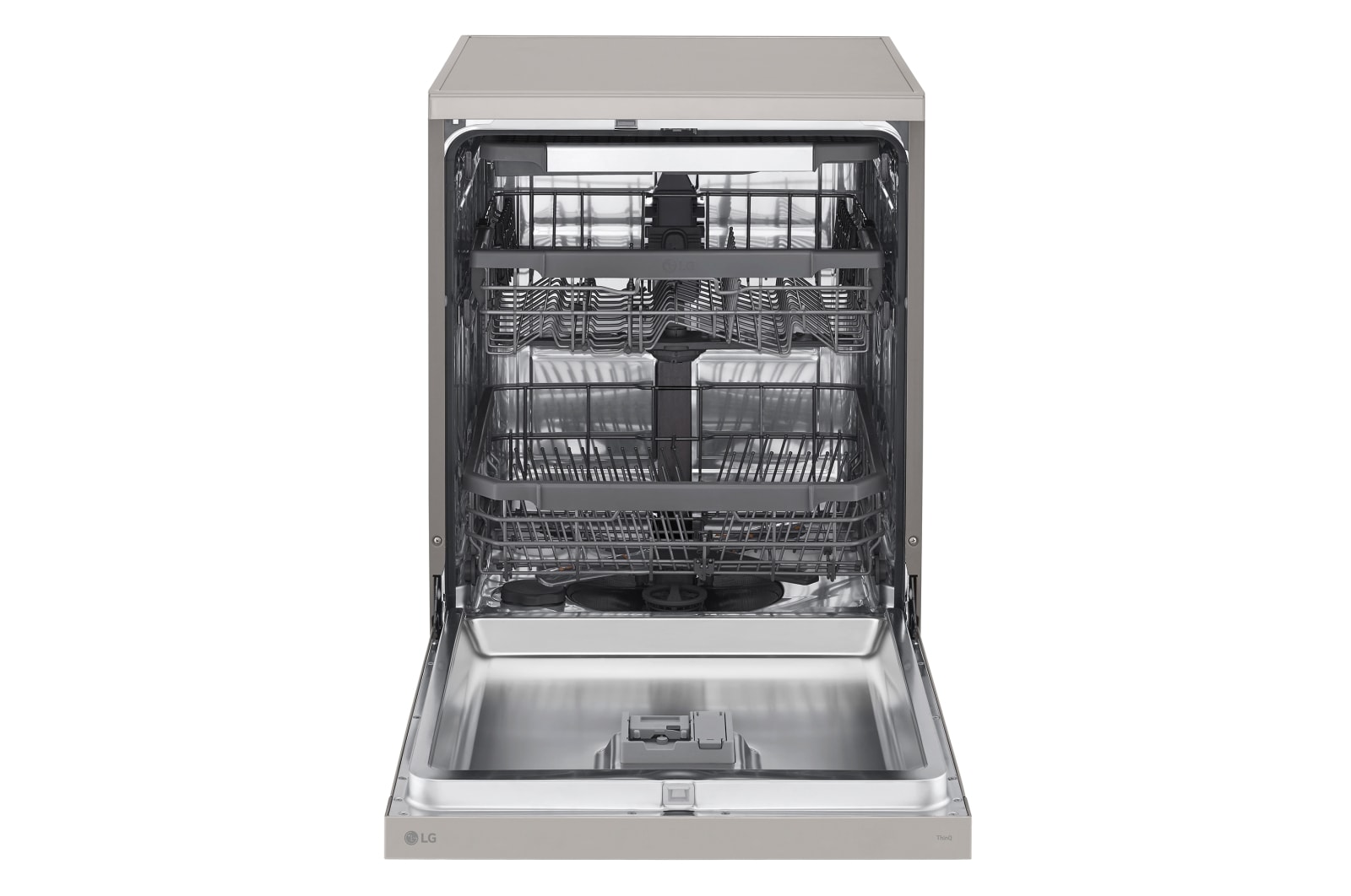 LG Lavavajillas Inox antihuellas con tecnología QuadWash™  , C, con tercera bandeja, DF355FP