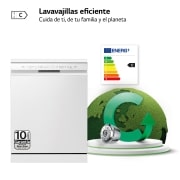 LG Outlet Lavavajillas blanco LG QuadWashTM, Direct Drive , C, con tercera bandeja, DF355FW.OUTLET