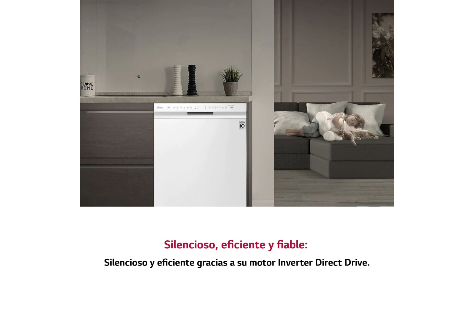 LG Lavavajillas LG QuadWash™ Steam, Blanco, B, con lavado a vapor y tercera bandeja, DF365FWS