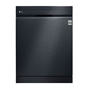 LG Lavavajillas LG QuadWash™, TrueSteam, Acero negro mate, clasificación D, con lavado a vapor y tercera bandeja, DF425HMS