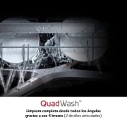LG Lavavajillas LG QuadWash™ , TrueSteam, Acero negro mate, clasificación C, con lavado a vapor y tercera bandeja, DF455HMS.OUTLET