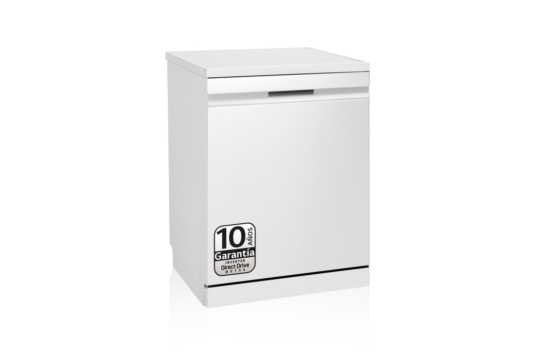 LG Lavavajillas LG QuadWash<sup>TM</sup> Steam,Blanco,C, con lavado a vapor y tercera bandeja, DF455HWS