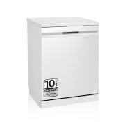 LG Lavavajillas LG QuadWash<sup>TM</sup> Steam,Blanco,C, con lavado a vapor y tercera bandeja, DF455HWS