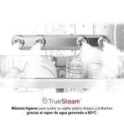 LG Lavavajillas LG QuadWash<sup>TM</sup> Steam,Blanco,C, con lavado a vapor y tercera bandeja, DF455HWS