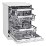 LG Lavavajillas LG QuadWash<sup>TM</sup> Steam,Blanco,C, con lavado a vapor y tercera bandeja, DF455HWS