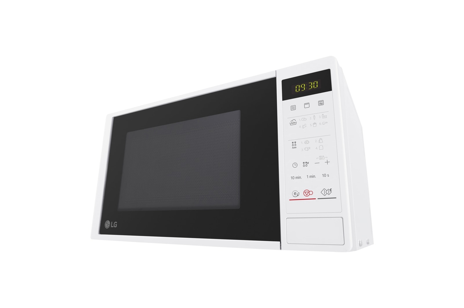 LG Microondas con grill de 700W, 19 litros de capacidad, tecnología I-Wave, menús automáticos, descongelación automática, modo ECO ON, color blanco y control táctil , MH6042DW