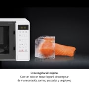 LG Microondas con grill de 700W, 19 litros de capacidad, tecnología I-Wave, menús automáticos, descongelación automática, modo ECO ON, color blanco y control táctil , MH6042DW