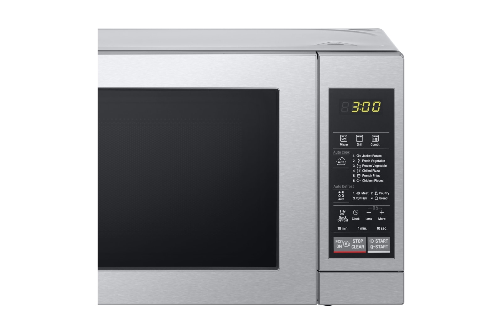 LG Microondas con grill, color acero inoxidable, 19 litros de capacidad, 700W , MH6044V