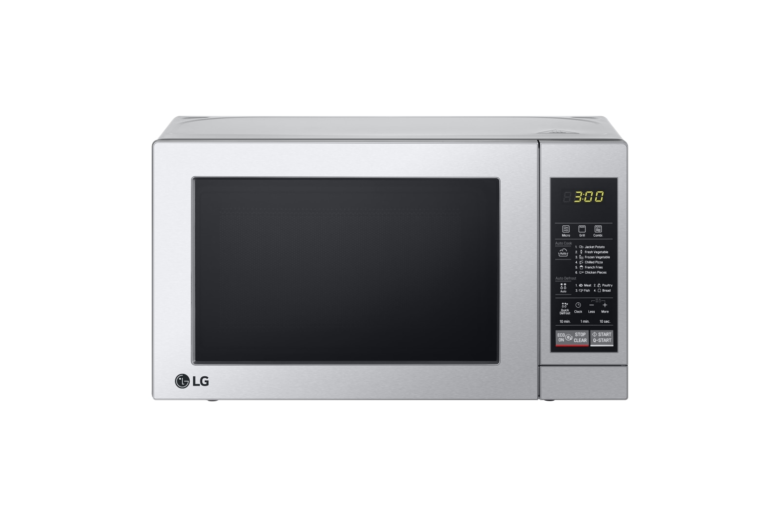 LG Microondas con grill, color acero inoxidable, 19 litros de capacidad, 700W , MH6044V