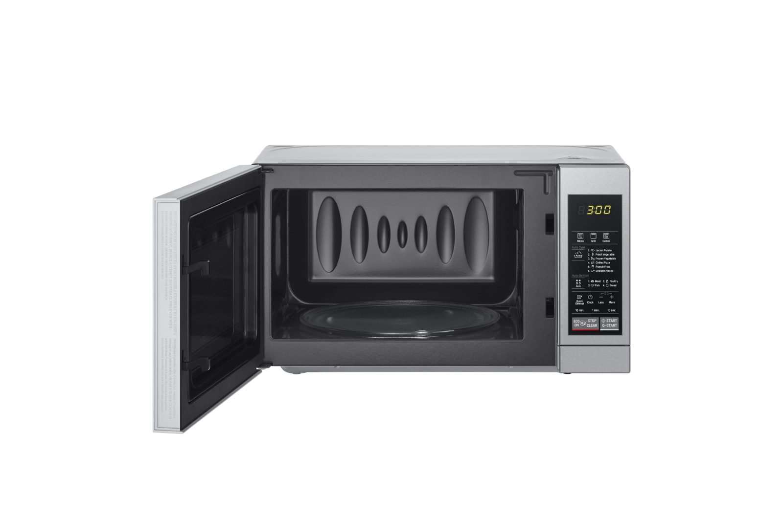 LG Microondas con grill, color acero inoxidable, 19 litros de capacidad, 700W , MH6044V