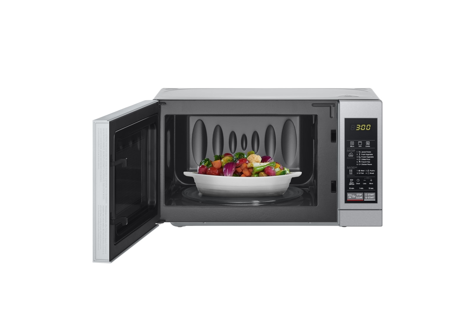 LG Microondas con grill, color acero inoxidable, 19 litros de capacidad, 700W , MH6044V