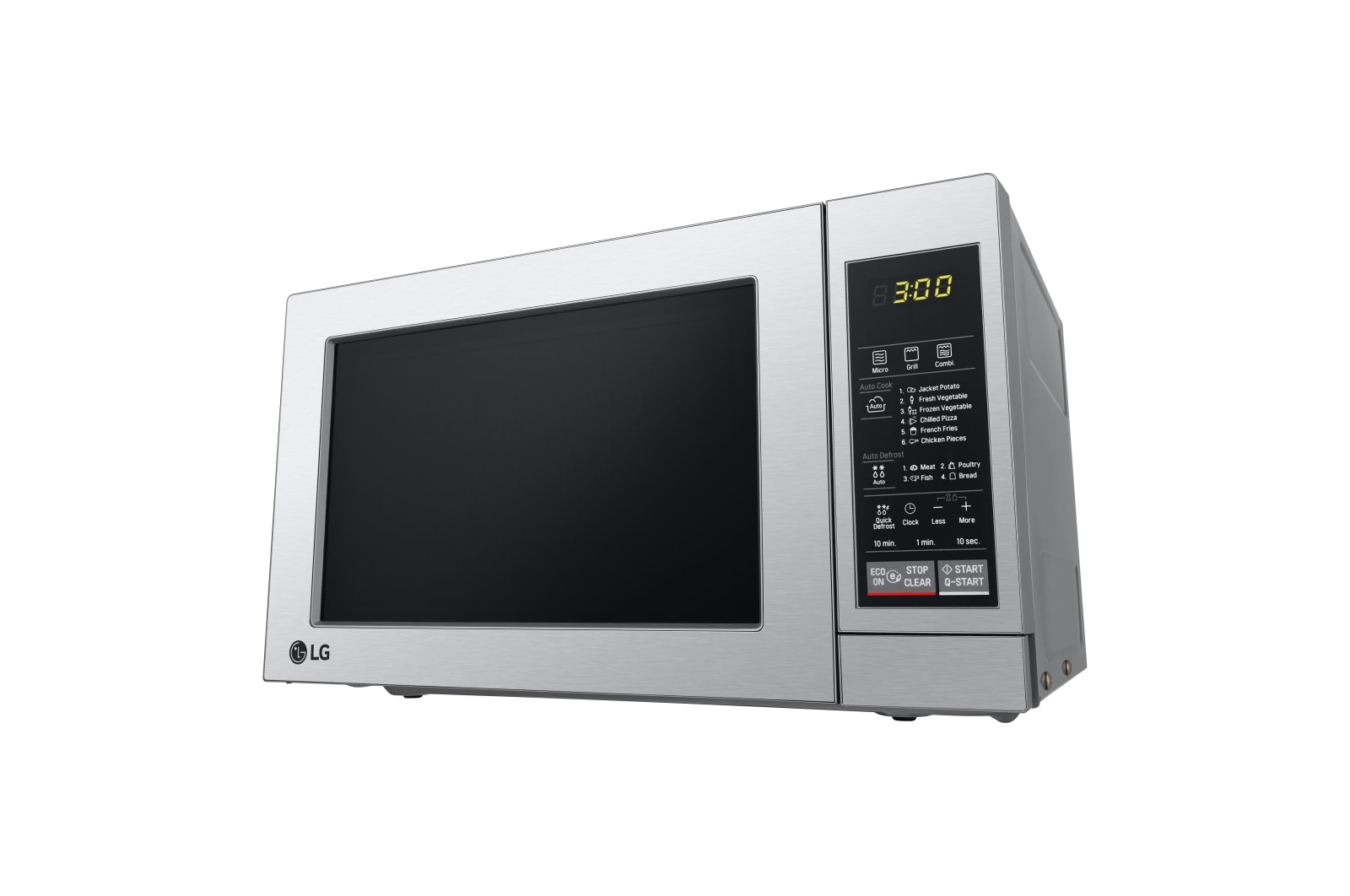 LG Microondas con grill, color acero inoxidable, 19 litros de capacidad, 700W , MH6044V