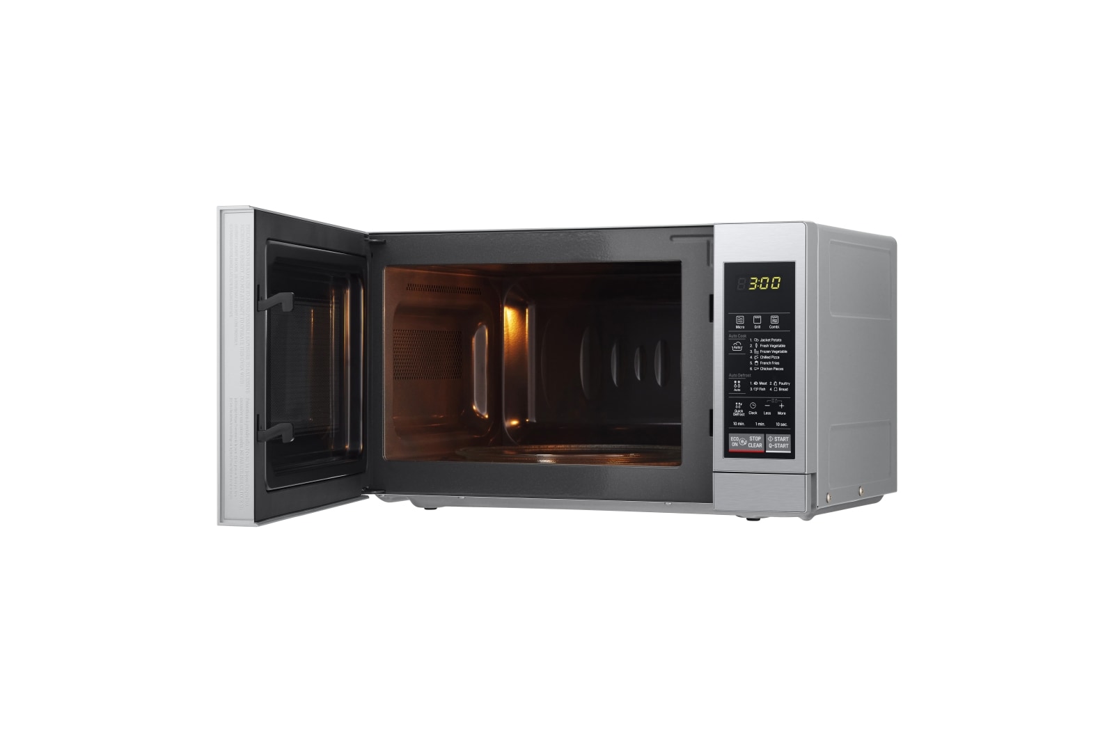 LG Microondas con grill, color acero inoxidable, 19 litros de capacidad, 700W , MH6044V