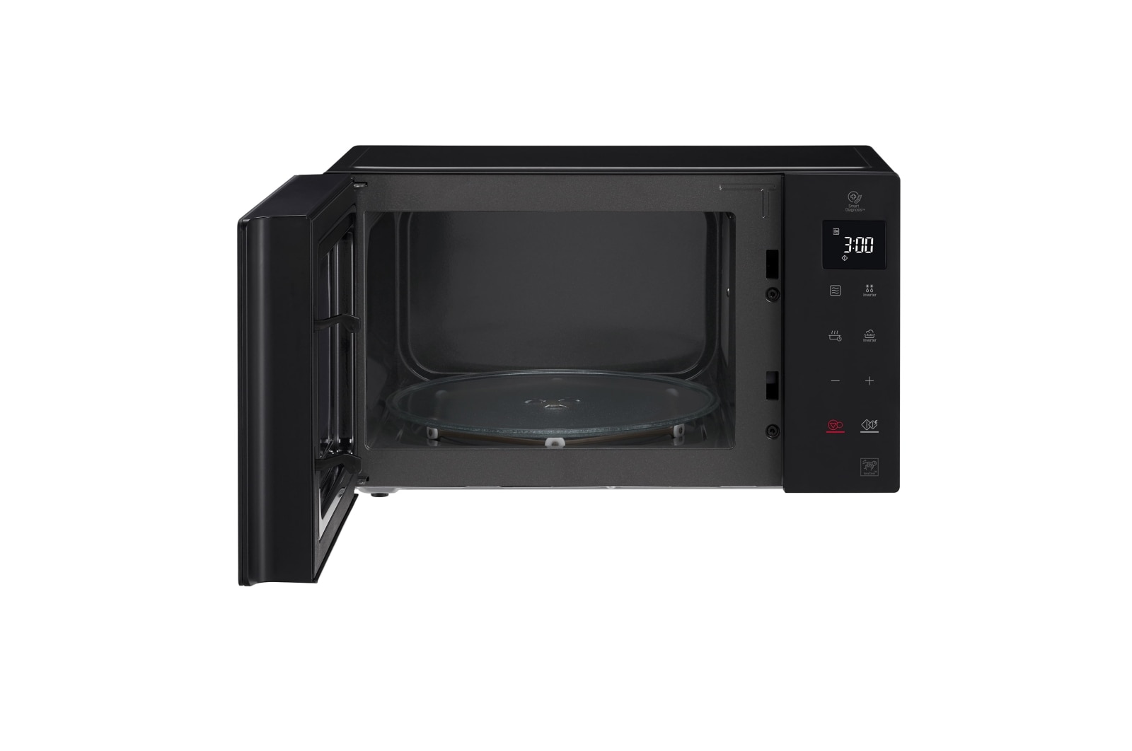 LG Microondas Grill Negro Smart Inverter 1000W de 23 litros, MH6336GIB