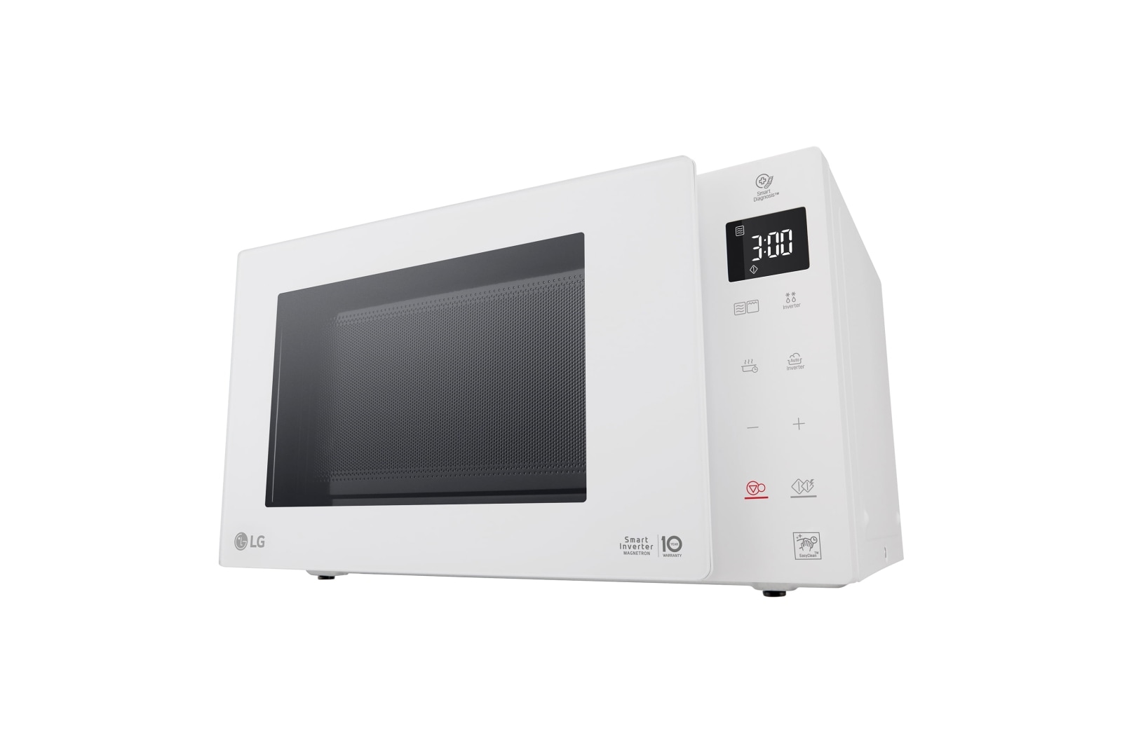 LG Microondas Grill Blanco Smart Inverter 1000W de 23 litros, MH6336GIH.OUTLET
