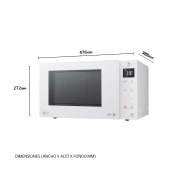 LG Microondas Grill Blanco Smart Inverter 1000W de 23 litros, MH6336GIH