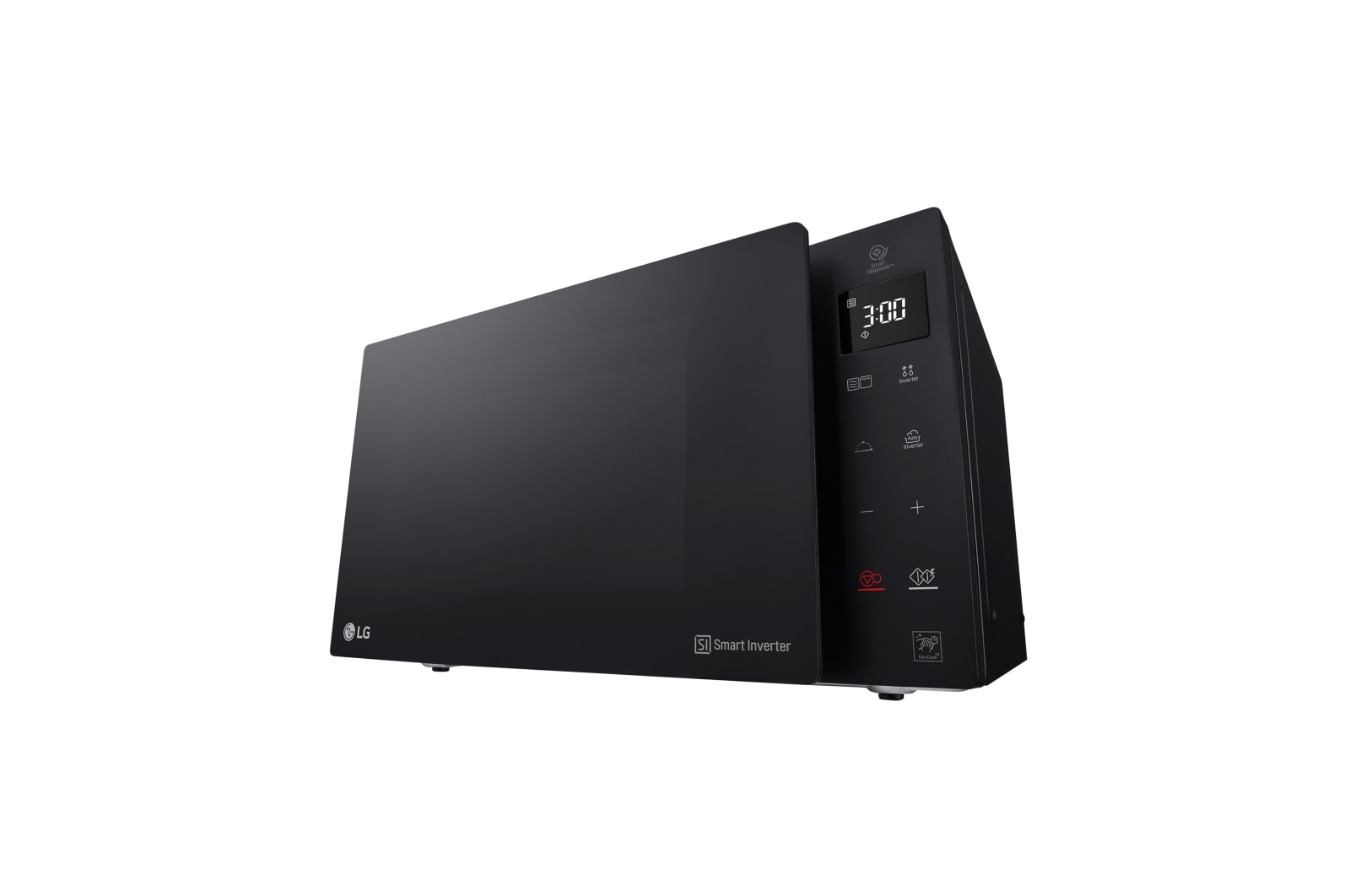 LG Microondas Grill Negro Smart Inverter 1000W de 25 litros, MH6535GDS