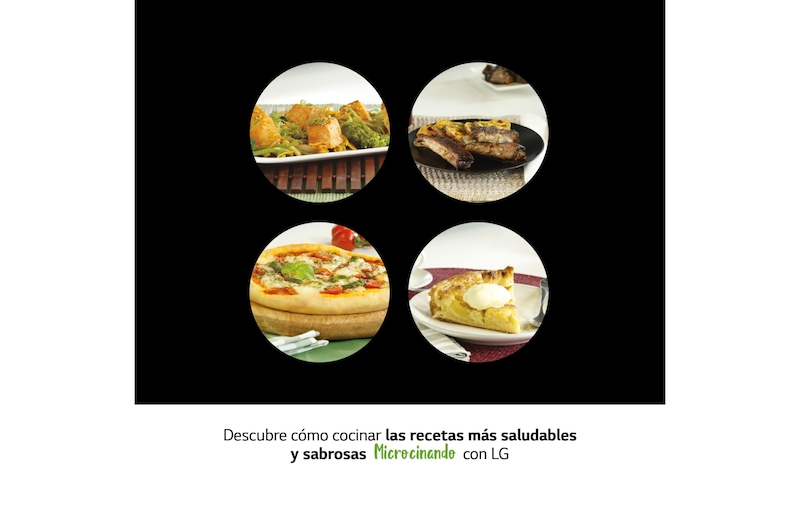 LG Microondas Grill Smart Inverter 1000W de 25 litros, Acero negro, MH6565CPW