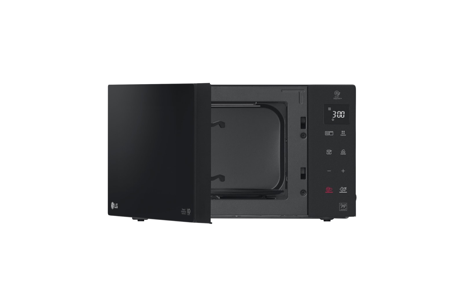 LG Microondas Grill Negro Smart Inverter 1200W de 32 litros, MH7235GPS