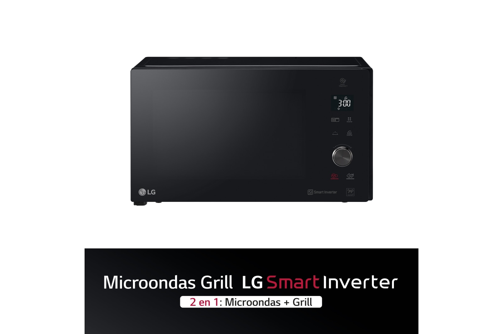 LG Microondas Grill Smart Inverter 1200W de 32 litros, MH7265DPS