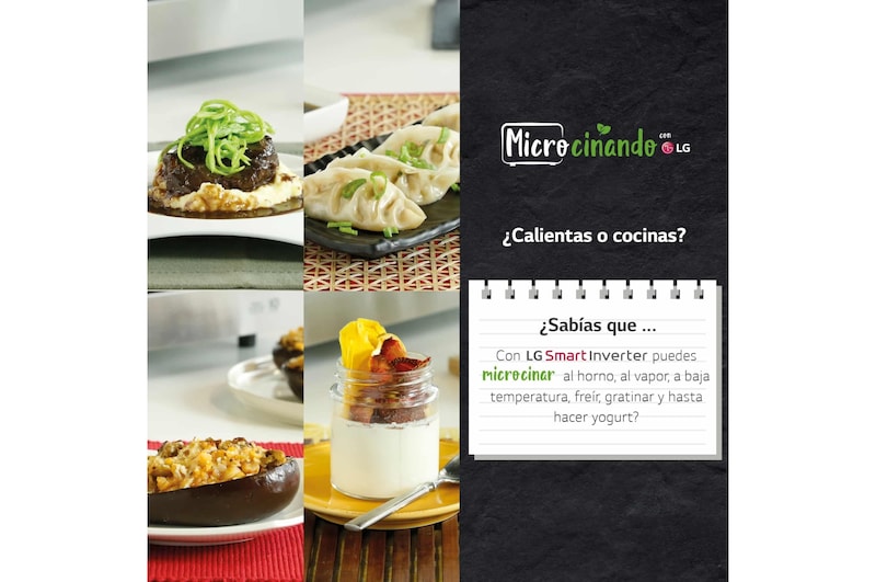 LG Horno Convección Microondas 4 en 1 Smart Inverter, con función freidora de aire, color Acero-Negro 1100W de 39 litros, MJ3965ACS