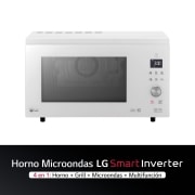 LG Microondas Grill Blanco Smart Inverter 1100W de 39 litros, MJ3965BPH