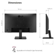 LG 24MR400. Monitor LG IPS: 1920 x 1080, 250 cd/m², 3000:1, diag. 60.4 cm, FreeSync. Entrdas: 1xHDMI1.4, 1xD-Sub, VESA 100 x 100 mm, 24MR400 , 24MR400-B, thumbnail 4