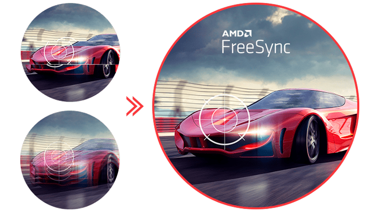 AMD FreeSync ofrece acción fluida sin parpadeos.