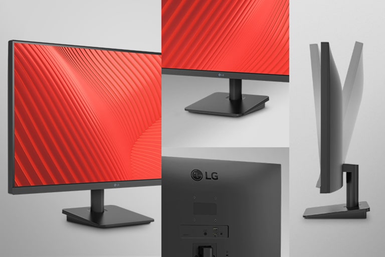 Este monitor prácticamente no tiene bordes en tres lados, lo que te permite crear tu entorno de trabajo a tu gusto, adaptado para ti con ajustes de inclinación.