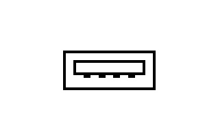 USB port pictogram image.