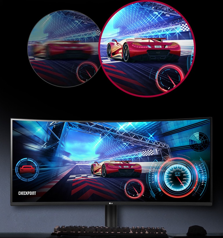 Movimiento más suave para juegos con frecuencia de actualización de 160 Hz en comparación con la frecuencia de actualización de 60 Hz.