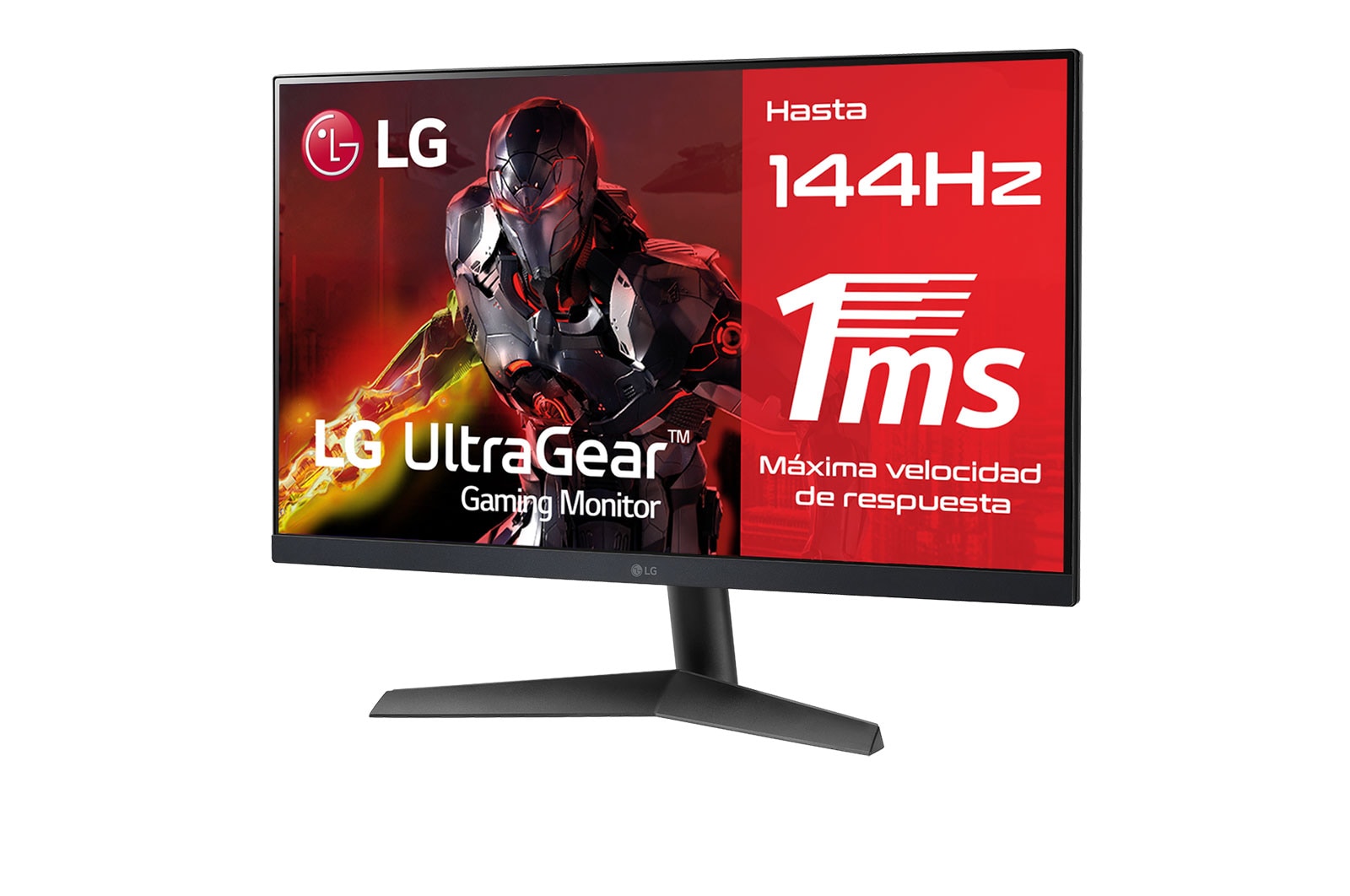 LG Monitor Gaming LG UltraGear™ de 24 pulgadas | 144Hz IPS con tiempo de respuesta de 1ms (GtG), FreeSync™ Premium, 24GN60R-B