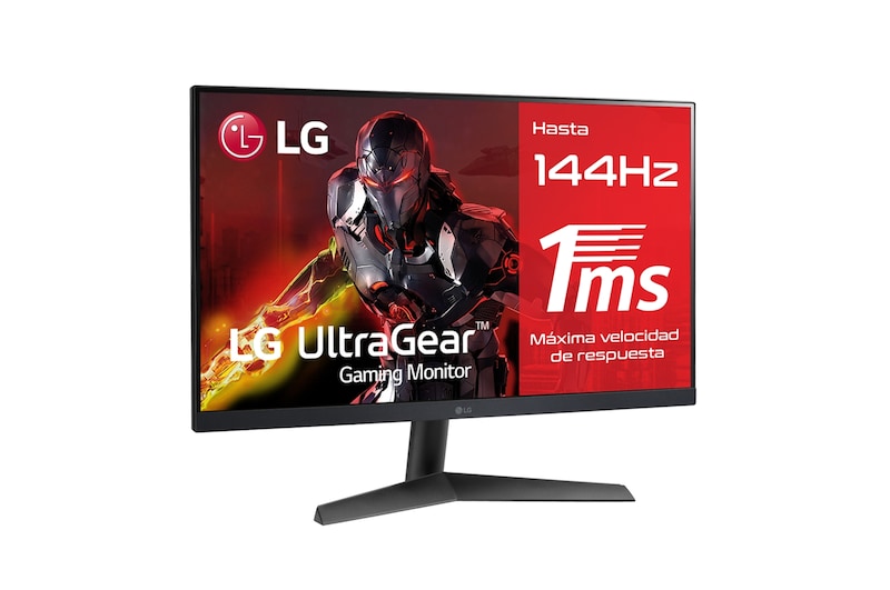 LG Monitor Gaming LG UltraGear™ de 24 pulgadas | 144Hz IPS con tiempo de respuesta de 1ms (GtG), FreeSync™ Premium, 24GN60R-B