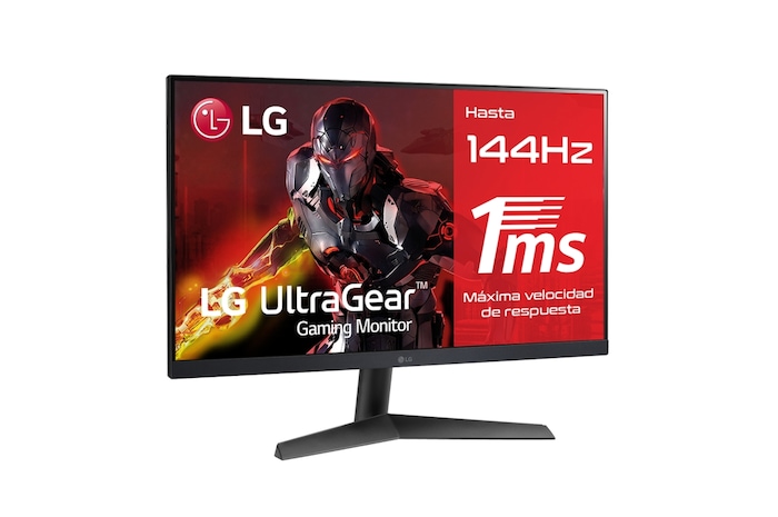 LG Monitor Gaming LG UltraGear™ de 24 pulgadas | 144Hz IPS con tiempo de respuesta de 1ms (GtG), FreeSync™ Premium, 24GN60R-B