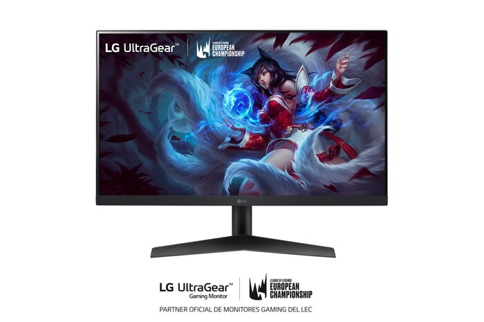 LG Monitor Gaming LG UltraGear™ de 24 pulgadas | 144Hz IPS con tiempo de respuesta de 1ms (GtG), FreeSync™ Premium, 24GN60R-B