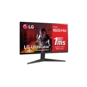 LG Monitor gaming LG UltraGear (Panel VA: 1920x1080p, 16:9, 250 cd/m², 3000:1, 165Hz, 1ms); entradas: DP x1, HDMI x2; AMD FreeSync™ Premium; Regulable en inclinación, 24GQ50FW-B