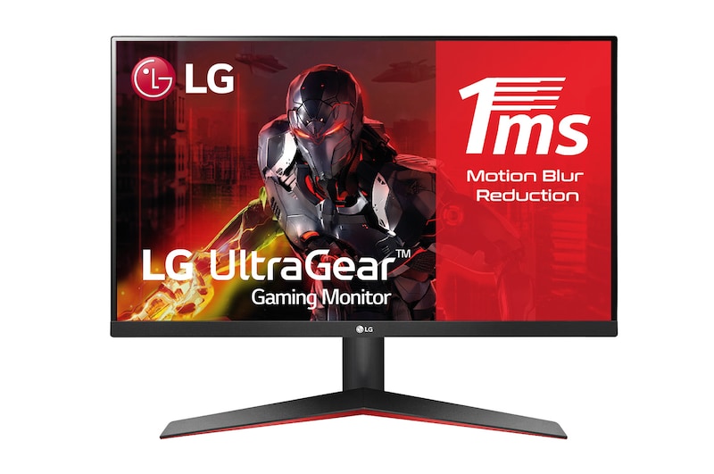 LG Monitor gaming LG IPS (1920x1080p, 250cd/m², 1000:1, 1ms MBR, NTSC 72%); diag. 60,4cm; entradas: D-Sub x1, HDMI x1, DP x1; FreeSync™, 24MP60G-B
