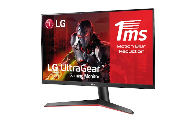 LG Monitor gaming LG IPS (1920x1080p, 250cd/m², 1000:1, 1ms MBR, NTSC 72%); diag. 60,4cm; entradas: D-Sub x1, HDMI x1, DP x1; FreeSync™, 24MP60G-B