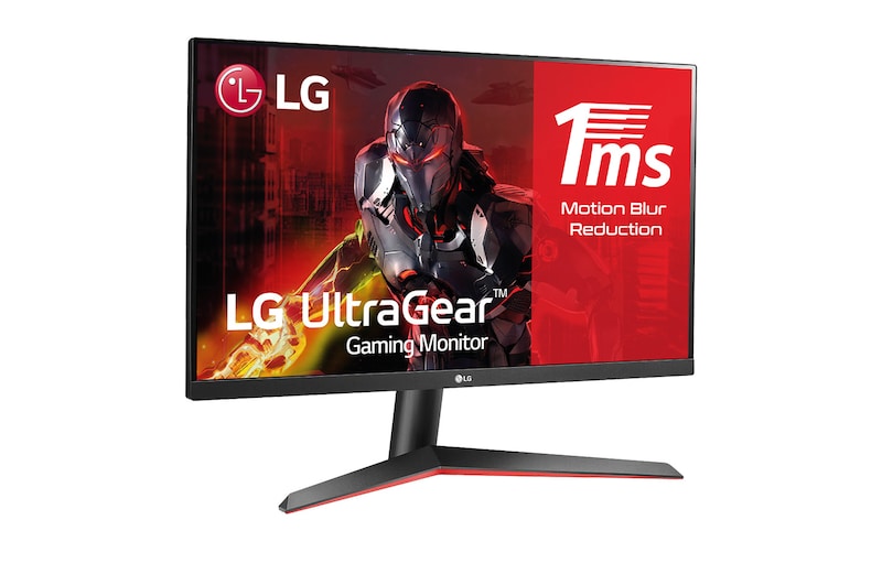 LG Monitor gaming LG IPS (1920x1080p, 250cd/m², 1000:1, 1ms MBR, NTSC 72%); diag. 60,4cm; entradas: D-Sub x1, HDMI x1, DP x1; FreeSync™, 24MP60G-B