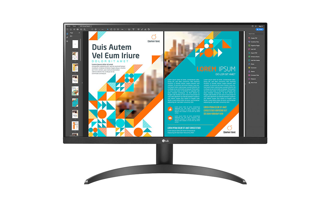LG 24QP500-B - Monitor LG IPS (Panel IPS:2560x1440px, 16:9, 300 cd/m2, 1000:1, 5ms); entradas: DP x1, HDMI x2; sRGB 99%, HDR10, FreeSync™, 24QP500-B
