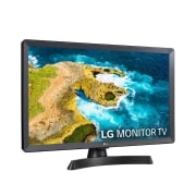 LG TV de Pequeña Pulgada de 24'' de LG  HD, amplio ángulo de visión, LED con Profundidad de Color: 16.7M Millones de Colores. <br>SMART TV WebOS22 Con Asistentes de Voz (ThinQ, Google y ALEXA por Mando Magic Remote OPCIONAL). Compatible con apps de Cloud Gaming: Stadia, 24TQ510S-PZ