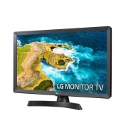 LG TV de Pequeña Pulgada de 24'' de LG  HD, amplio ángulo de visión, LED con Profundidad de Color: 16.7M Millones de Colores. <br>SMART TV WebOS22 Con Asistentes de Voz (ThinQ, Google y ALEXA por Mando Magic Remote OPCIONAL). Compatible con apps de Cloud Gaming: Stadia, 24TQ510S-PZ