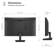 LG Monitor IPS Full HD: 1920 x 1080, 250 cd/m², 1000:1, diag. 62.2 cm, BlackStabilizer.  2xHDMI1.4, 25MS500-B