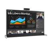 LG Monitor Libero QHD de 27 pulgadas con Cámara Web Full HD Desmontable, 27BQ70QC-S