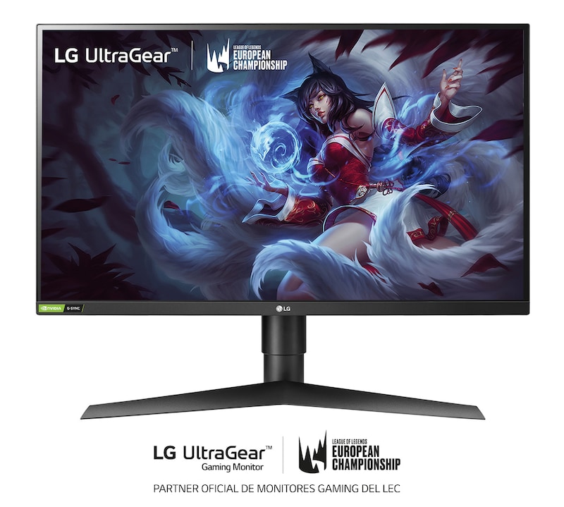 LG 27GN750-B - Monitor Gaming LG UltraGear (Panel IPS: 1920x1080p, 16:9, 400 cd/m², 1000:1, 240Hz, 1ms); DPx1, HDMIx2, USB-Ax3; G-Sync Compatible; Regulable en altura e inclinacion y pivotable, F, 27GN750-B