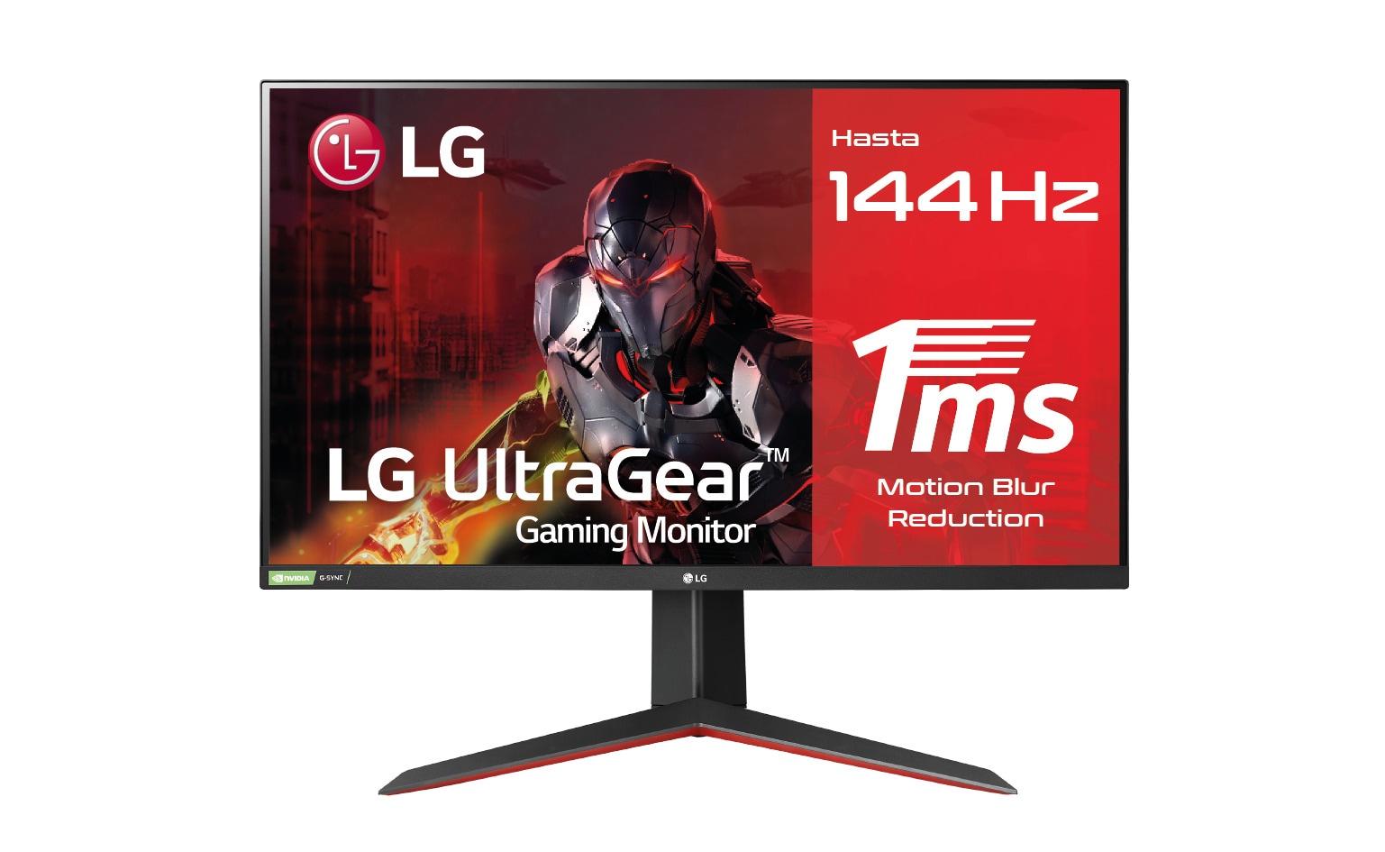LG 27GN850-B -Monitor Gaming LG UltraGear (Panel IPS: 2560x1440p, 16:9, 400 cd/m², 1000:1, 144Hz, 1ms); DPx1, HDMIx2; G-Sync Compatible; Regulable en altura e inclinacion y pivotable, G, 27GN850-B