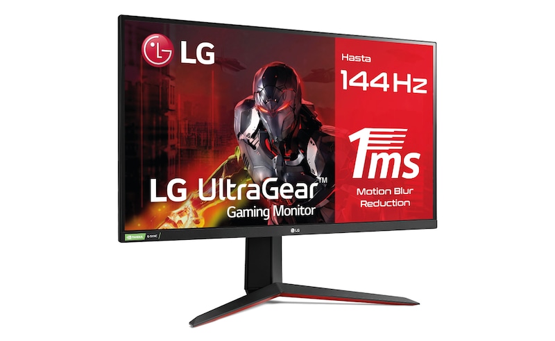 LG 27GN850-B -Monitor Gaming LG UltraGear (Panel IPS: 2560x1440p, 16:9, 400 cd/m², 1000:1, 144Hz, 1ms); DPx1, HDMIx2; G-Sync Compatible; Regulable en altura e inclinacion y pivotable, G, 27GN850-B